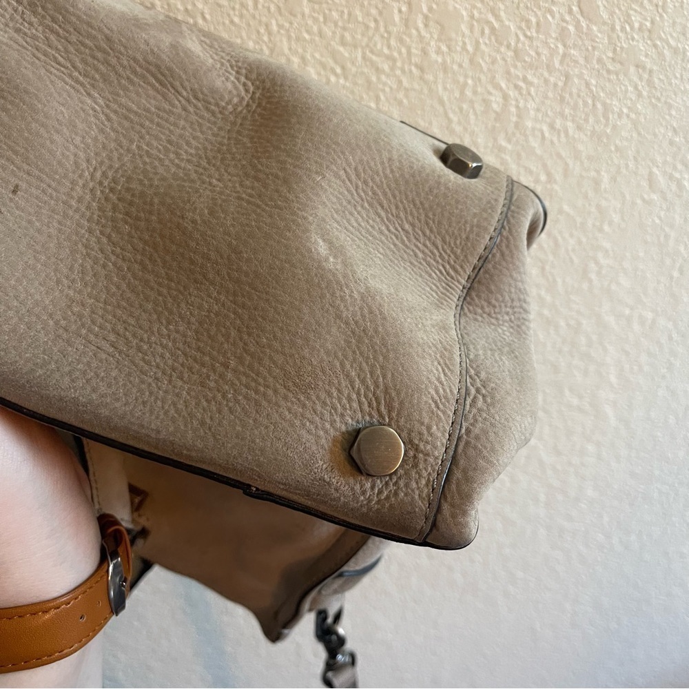 REBECCA MINKOFF Leather Calf Hair Graphit Multi Regan Satchel Removable Strap - Picture 11 of 15